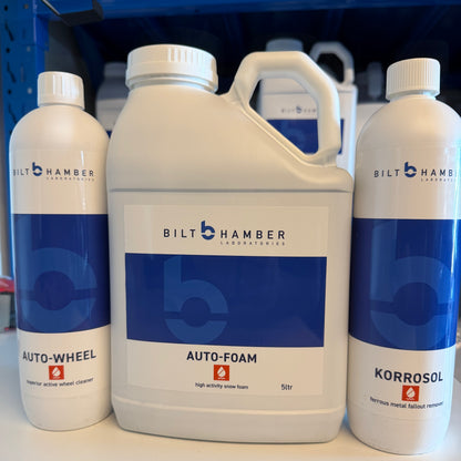 Auto-Foam 5L + Auto-Wheel 1L + Korrosol 1L — Complete Safe-Wash Combo