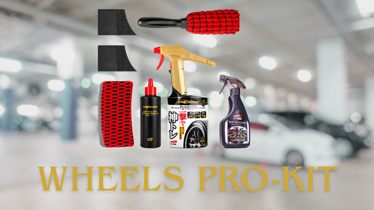Wheel & Tire PRO Kit - Cleaner & Wax & Applicators Wheels