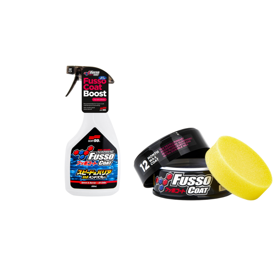 Soft99 Car Care Kit Fusso Coat Wax Dark & Fusso Spary QD Booster