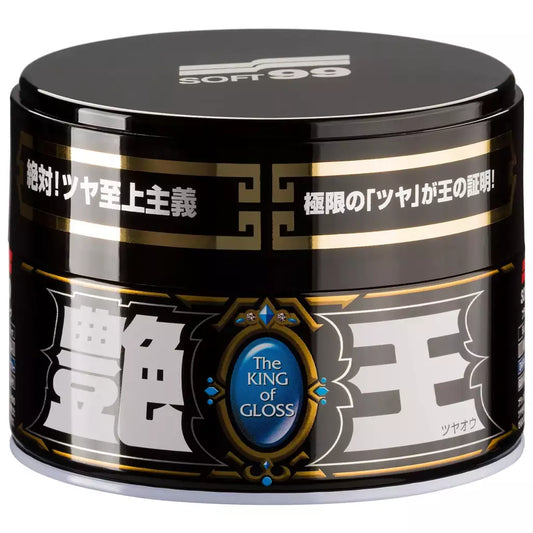 Black container with gold accents and text, featuring the Soft99 brand.